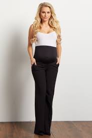 Black Flared Maternity Dress Pants Maternity Dress Pants Stylish Maternity Outfits Maternity Dresses