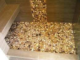 Natural Stone Shower Base Feature Wall Stone Shower Shower Bases Pebble Stone