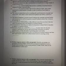 Rodrigo | october 28, 2015. Solved To 17 The Research Method That Asks A Standardiz Chegg Com