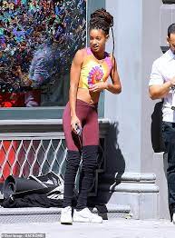 But willow smith did indeed pass it up, partially because she wanted to be 12, partially because she had a difficult time touring behind whip my hair, and smith has already been a next big thing at the age of nine, and after multiple attempts to recapture the magic of whip my hair, it appears to be. Willow Smith Flaunts Her Abs In Tie Dye Crop Top As She Sips On A Healthy Green Juice Daily Mail Online