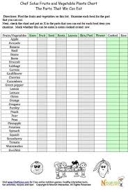 chef solus fruits and vegetable plants chart