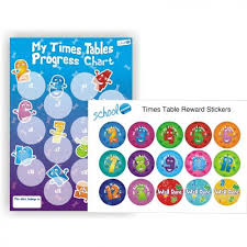 Times Tables Progress Chart And Reward Stickers