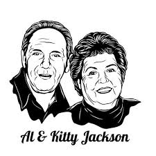 Create an awesome illustration of my grandparents for a thanksgiving  football game in their honor