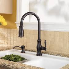 It is installed in the sink vicinity near the faucet. Pfister Hanover Pull Out Single Handle Kitchen Faucet With Soap Dispenser Bronze Kitchen Faucet Bronze Kitchen Kitchen Faucet