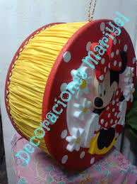 Lateral Minnie Mickey Birthday Pinatas