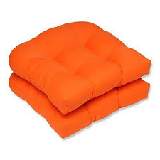 Pillow Perfect Indooroutdoor Sundeck Wicker Seat Cushion Orange Set Of 2 For More Infor Outdoor Seat Cushions Outdoor Cushions And Pillows Outdoor Cushions