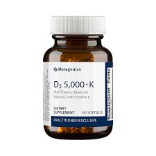 Vitamin k2 and vitamin d3 are commonly combined in supplements because of a potential synergistic effect on bone density. D3 5 000 K Metagenics Inc