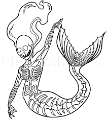 All orders are custom made and most ship worldwide within 24 hours. Mermaid Skeleton Drawing Lesson Step By Step Drawing Guide By Dawn Dragoart Com