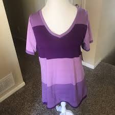 Lularoe Purple Color Block Christy T Boutique