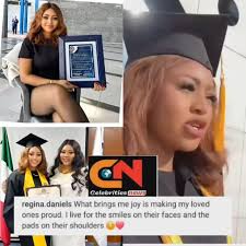 Congratulations to Regina Daniel as she bags bachelor degree in psychology  from foreign university ❤️ , #celebritiesnews