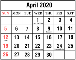 Printable April 2020 Calendar With Holidays In 2020 Free Printable Calendar Templates Calendar Printables Calendar Template