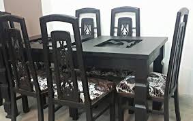 سفره 150 سم مستطيله خشب زان 6 كراسي دوبارتر