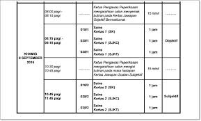 Jadual stam 2020 dan tarikh peperiksaan. 1 Jadual Waktu Peperiksaan Upsr 2016sumijelly Weblog