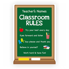 My rules are very concrete and simple for the kids. Classroom Rules Poster With Custom Teacher Name And Rules Matte