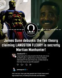 James Gunn debunks the fan theory claiming Langston Fleury is secretly  Martian Manhunter. #JamesGunn #Peacemaker #DCU #MartianManhunter  #fblifestyle