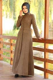 Pardesu Dugmeli Kase Pardesu 8715w153 Taba Baju Muslim Model Pakaian Hijab Model Pakaian Remaja Wanita