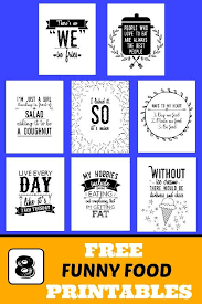 Free Funny Food Printables Kitchen Wall Art Printables Funny Wall Art Kitchen Printables Free