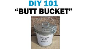 Windproof cover ashtray, windproof and sealed smoke, prevent the. Building Your Own Cigarette Butt Disposal Container Diy Youtube