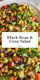 Black Bean And Corn Salad Recipe Black Bean Salad With Corn And Avocado Recipe In 2020 Bean Salad Recipes Black Bean Salad Recipe Bean Salad