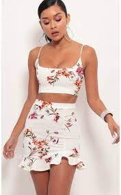 Skirts Monroe Ruffle Set In White Floral Stylish Winter Outfits Simple Outfits African Print Fashion Dresses