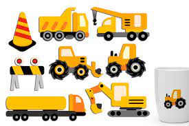 Under Construction Clip Art Construction Truck Crane 88791 Illustrations Design Bundles Clip Art Under Construction Theme Construction Theme