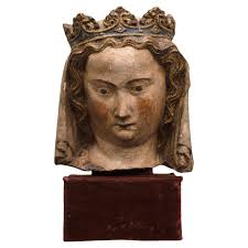 Head of a crowned Virgin