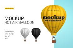 Hot Air Balloon Mockup In 2020 Air Balloon Hot Air Business Card Mock Up