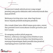 Dalam praktiknya, penjualan atas unit rumah yang masih terikat dengan perjanjian pengikatan jual beli (ppjb) dapat dilakukan dengan cara membuat perjanjian pengalihan hak. The Realman On Twitter Part 1 6 Panduan Jual Rumah Dengan Khidmat Ejen Hartanah Proses Jual Beli Rumah Adakalanya Senang Untuk Diuruskan Dan Ada Ketika Sangat Sukar Ejen Hartanah Bertindak Sebagai