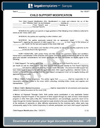 child support modification create download a free template