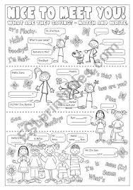 Worksheets For Beginners Going With Happy Street 1 Unit 1 English Activities Education Technology Learning Greetings