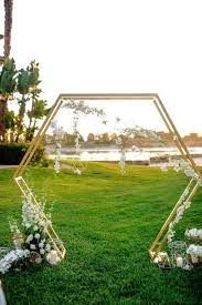 If your venue is a windy one, do. Hexagon Arch Wedding Arch Wedding Decorations Hexagon Wedding