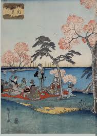 江戸名所四季の詠 御殿山花見之図 えどめいしょしきのながめ ごてんやまはなみのず 歌川広重 うたがわひろしげ 初代 画 弘化4年 1847 嘉永元年 1848 頃刊 東京誌料 0511 c63 アートのアイデア 広重 日本画