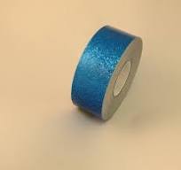 Glitter Flake Vinyl Tape with Self-Adhesive, Glitter Chips Sparkle (2 Tapes  1/2 inch x 25 ft (50 ft Total), Light Blue)