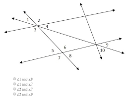 Alternate interior angles are defined as the angles formed by a transversal crossing two. Which Pair Of Angles Are Alternate Exterior Angles I Need Help Asap Thanks Brainly Com