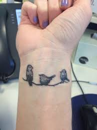 3 Birds Sitting On A Tree Branch Tattoo My 3 Little Birds To Remind Me That Evverythings Gone Be Alright 3 Bob Marley Bird Tattoo Wrist Cool Wrist Tattoos Wrist Tattoos For Guys