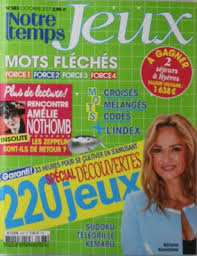 Founded in 1968 the magazine targets seniors. Notre Temps Jeux