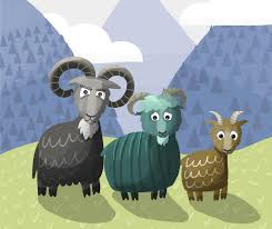 L'herbe est plus verte ailleurs. Les Trois Boucs Bourrus Bilingual Story With French Audio