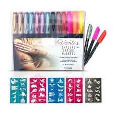 49 ($1.08/item) get it as soon as wed, aug 18. Amazon Com Vanli S Temporary Tattoo Pens With 50 Pieces Of Tattoo Stencil Paper Skin Safe Great For Kids Women And Men 13 Count Beauty Personal Care