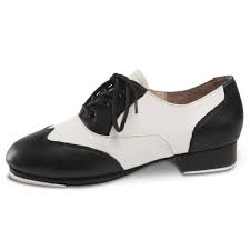 Danshuz Womens Black White Saddle Style Tap Dance Shoes Size 3 11