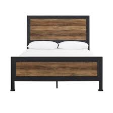 Ensuring that the design of the frame doesn't conflict with the design of the. Walker Edison Rustic Industrial Queen Panel Bed Frame Rustic Oak Bbqawro Best Buy