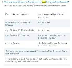 There is no fee to make a payment by phone. How Long Does It Take For A Capital One Payment To Post Quora