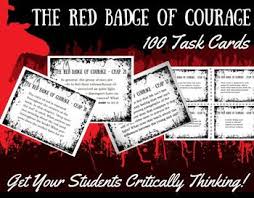 The Red Badge Of Courage Task Cards Task Cards 7th Grade Reading Reading Resources
