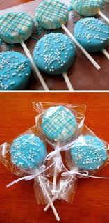 Chocolate Dipped Oreo Pops Click Pic For 21 Diy Baby Shower Ideas For Boys Diy Baby Shower Party Baby Shower Party Favors Baby Shower Food Baby Shower Diy