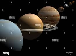 All Eight Planets In The Solar System In Alignment Stock Photo Alamy