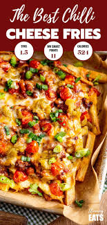 The Ultimate Sharing Tray Of Layered Chilli Cheese Fries For A Perfect Family Meal Gluten Chilli Cheese Fries Slimming World Vegetarian Recipes Slimming Eats