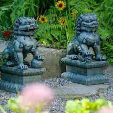 Foo Dog Garden Statues White Dog Garden Statues Dog Garden Garden Statues