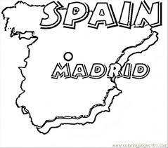 Spanish Map Coloring Page Free Spain Coloring Pages Flag Coloring Pages Map Of Spain Coloring Pages