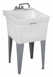 These sinks typically start at 10 inches and go up to as much as 25 inches deep versus a bathroom sink of six to eight inches deep. Mustee Utility Sink Polypropylene 24 In Overall Length 20 In Overall Width 13 In Bowl Depth 1rln8 19cf Grainger