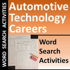 Auto Tech Word Search Activities 1 Careers And 2 Job Tasks For Cte Or Career Exploration Students Fun In 2020 Technology Careers Career Exploration Career Lessons