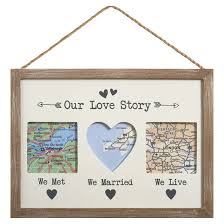 Digital picture frame with wifi. Transomnia Our Love Story Triple Map Frame Temptation Gifts